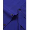 imageMens Stretch Cuban Collar Shirt Summer Lightweight Short Sleeve Button Down Shirts with Pocket for Beach VacationRoyal Blue