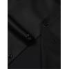 imageMens Stretch Wrinkle Free Dress Shirts Formal Wedding Prom Long Sleeve Slim Fit Button Down Shirt Black M