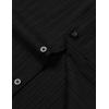 imageMens Stylish Stretch Wrinkle Free Short Sleeve Button Down Shirt Summer Casual Beach Vacation Button up ShirtsBlack