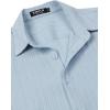 imageMens Stylish Stretch Wrinkle Free Short Sleeve Button Down Shirt Summer Casual Beach Vacation Button up ShirtsLight Blue