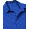 imageMens Stylish Stretch Wrinkle Free Short Sleeve Button Down Shirt Summer Casual Beach Vacation Button up ShirtsRoyal Blue