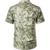 imageMens Summer Textured Cuban Collar Hawaiian Shirts Casual Vacation Short Sleeve Button Up Shirt with PocketSage Green