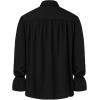 imageMens Vintage Ruffled Lace Up Shirts for Pirate Vampire Renaissance Gothic Victorian Steampunk Costume Without BeltBlack