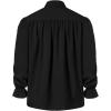 imageMens Vintage Ruffled Lace Up Shirts for Pirate Vampire Renaissance Gothic Victorian Steampunk Costume Without BeltBlackb
