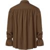 imageMens Vintage Ruffled Lace Up Shirts for Pirate Vampire Renaissance Gothic Victorian Steampunk Costume Without BeltBrown