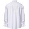 imageMens Vintage Ruffled Lace Up Shirts for Pirate Vampire Renaissance Gothic Victorian Steampunk Costume Without BeltWhite