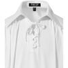 imageMens Vintage Ruffled Lace Up Shirts for Pirate Vampire Renaissance Gothic Victorian Steampunk Costume Without BeltWhiteb