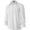 imageMens Vintage Ruffled Lace Up Shirts for Pirate Vampire Renaissance Gothic Victorian Steampunk Costume Without BeltWhiteb