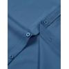 imageMens Stretch Wrinkle Free Short Sleeve Texture Shirt Lightweight Summer Button Down Shirts for Beach VacationDark Blue
