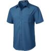 imageMens Stretch Wrinkle Free Short Sleeve Texture Shirt Lightweight Summer Button Down Shirts for Beach VacationDark Blue