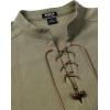 imageMens Retro Pure Cotton Lace Up Sleeveless Shirts for Pirate Renaissance Medieval Viking CostumeArmy Green