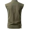 imageMens Retro Pure Cotton Lace Up Sleeveless Shirts for Pirate Renaissance Medieval Viking CostumeArmy Green