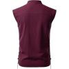imageMens Retro Pure Cotton Lace Up Sleeveless Shirts for Pirate Renaissance Medieval Viking CostumeBurgundy