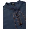 imageMens Retro Pure Cotton Lace Up Sleeveless Shirts for Pirate Renaissance Medieval Viking CostumeNavy Blue