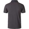 imageMens Stretch Knit Slim Fit Polo Shirts Casual Short Sleeve Ribbed Collar Muscle Golf ShirtPurple