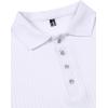 imageMens Stretch Knit Slim Fit Polo Shirts Casual Short Sleeve Ribbed Collar Muscle Golf ShirtWhite
