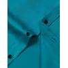 imageMens Stretch Wrinkle Free Dress Shirts Formal Wedding Prom Long Sleeve Button Down ShirtTeal