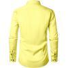 imageMens Stretch Wrinkle Free Dress Shirts Formal Wedding Prom Long Sleeve Button Down ShirtYellow