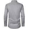 imageMens Stretch Slim Fit Dress Shirts Formal Wedding Prom Business Long Sleeve Button Down Shirt with PocketGrey