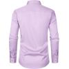 imageMens Stretch Slim Fit Dress Shirts Formal Wedding Prom Business Long Sleeve Button Down Shirt with PocketLavender Purple