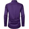 imageMens Stretch Slim Fit Dress Shirts Formal Wedding Prom Business Long Sleeve Button Down Shirt with PocketPurple