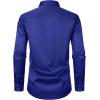 imageMens Stretch Slim Fit Dress Shirts Formal Wedding Prom Business Long Sleeve Button Down Shirt with PocketRoyal Blue
