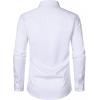 imageMens Stretch Slim Fit Dress Shirts Formal Wedding Prom Business Long Sleeve Button Down Shirt with PocketWhite
