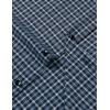 imageMens Transitional Weather Slim Fit Long Sleeve Button Down Shirt Business Casual Dress Shirts with PocketBlue White Gingham