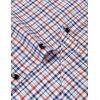 imageMens Transitional Weather Slim Fit Long Sleeve Button Down Shirt Business Casual Dress Shirts with PocketRed Blue Gingham