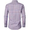 imageMens Transitional Weather Slim Fit Long Sleeve Button Down Shirt Business Casual Dress Shirts with PocketRed Blue Gingham