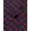 imageMens Transitional Weather Slim Fit Long Sleeve Button Down Shirt Business Casual Dress Shirts with PocketRed Navy Gingham
