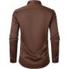 imageMens Stretch MultiUse Long Sleeve Dress Shirts Party Prom Wedding Shirts with Slight SheenBrown