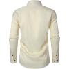 imageMens Stretch MultiUse Long Sleeve Dress Shirts Party Prom Wedding Shirts with Slight SheenIvory