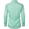 imageMens Stretch MultiUse Long Sleeve Dress Shirts Party Prom Wedding Shirts with Slight SheenMint Green