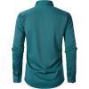 imageMens Stretch Soft Slim Fit Dress Shirts Long Sleeve Formal Wedding Business Casual Button Down ShirtTeal