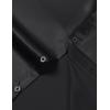 imageMens Shiny Luxury Satin Slim Fit Dress Shirts SilkLike Glossy Long Sleeve Button Down Shirts for Wedding Party PromBlack
