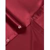 imageMens Shiny Luxury Satin Slim Fit Dress Shirts SilkLike Glossy Long Sleeve Button Down Shirts for Wedding Party PromBurgundy