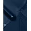imageMens Shiny Luxury Satin Slim Fit Dress Shirts SilkLike Glossy Long Sleeve Button Down Shirts for Wedding Party PromNavy Blue