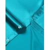 imageMens Shiny Luxury Satin Slim Fit Dress Shirts SilkLike Glossy Long Sleeve Button Down Shirts for Wedding Party PromTeal