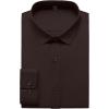 imageMens Stretch Wrinkle Free Dress Shirts Formal Wedding Prom Long Sleeve Button Down ShirtCoffee Brown