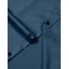 imageMens Stretch Wrinkle Free Dress Shirts Formal Wedding Prom Long Sleeve Button Down ShirtDark Blue