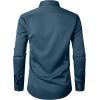 imageMens Stretch Wrinkle Free Dress Shirts Formal Wedding Prom Long Sleeve Button Down ShirtDark Blue