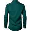 imageMens Stretch Wrinkle Free Dress Shirts Formal Wedding Prom Long Sleeve Button Down ShirtEmerald Green