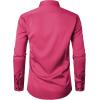 imageMens Stretch Wrinkle Free Dress Shirts Formal Wedding Prom Long Sleeve Button Down ShirtHot Pink