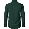 imageMens Stretch Regular Fit Long Sleeve Dress Shirts Lightweight Business Casual Button Down Shirts with PocketDark Green