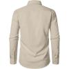 imageMens Stretch Regular Fit Long Sleeve Dress Shirts Lightweight Business Casual Button Down Shirts with PocketTan