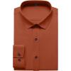 imageMens Stretch Wrinkle Free Dress Shirts Formal Wedding Prom Long Sleeve Button Down ShirtBurnt Orange