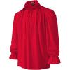 imageMens Pirate Vampire Ruffle Shirt Elastic Cuff Poet Victorian Steampunk Renaissance Medieval Cosplay CostumeClassic Red
