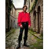 imageMens Pirate Vampire Ruffle Shirt Elastic Cuff Poet Victorian Steampunk Renaissance Medieval Cosplay CostumeClassic Red