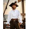 imageMens Pirate Vampire Ruffle Shirt Elastic Cuff Poet Victorian Steampunk Renaissance Medieval Cosplay CostumeWhite